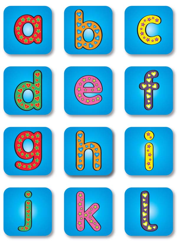Active Alphabet Seekers Games add-on tiles in blue